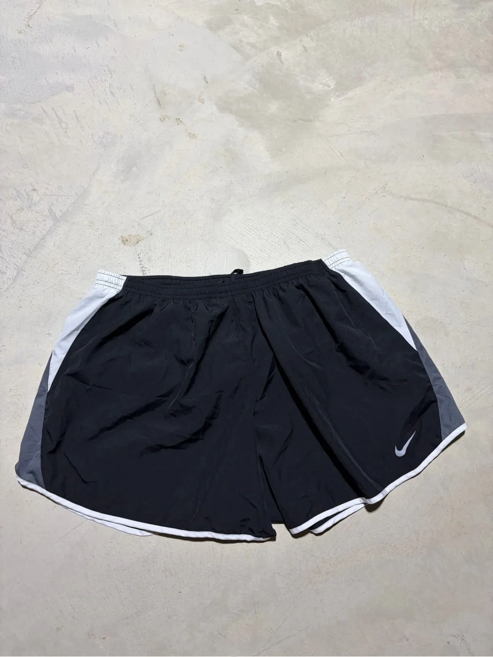 Nike Black Shorts with White and Gray Panels 1X